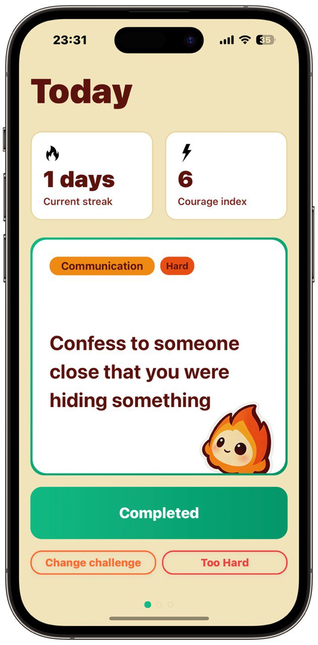 Today's Challenge screen